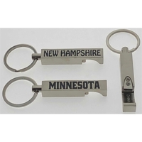 CLOSEOUT - Matte Silver Pop Topper Key Tag