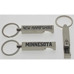 CLOSEOUT - Matte Silver Pop Topper Key Tag