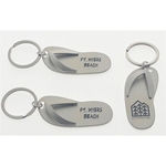 Matte Silver Flip Flop Key Tag