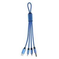 7.48" x 0.67" x 0.24" nylon 4-in-1 charging cable with USB,... from ASI 37218...