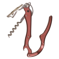 Customizable 5 3/4" all-purpose aluminum corkscrew with knife, cap lifter,...