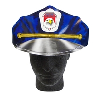 Police Cap W/Elastic Band Full Color