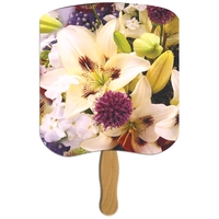 Bread slice shaped digital economy fans with double sided film lamination.......