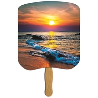 Bread slice shaped digital economy fans with double sided film lamination.......