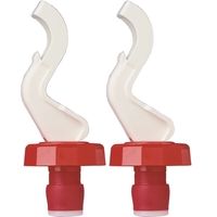 3 1/2" plastic expansion lever-style bottle stopper with snap closure. Two......
