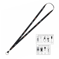 18" x 3/8" soft polyester lanyard with choice of attachment.... from ASI...