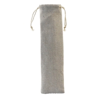 Beige canvas bag, holds up to 6 straws.... from ASI 55450 Franmara Inc