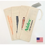 Natural Cotton Drawstring Straw Bag