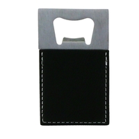 Leatherette based stainless steel credit card style bottle opener.... from...