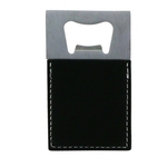 Suave™ Leatherette Based Bottle Opener, Stainless