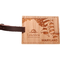 Luggage tag made of hardwood available in the theme of the... from ASI 92531...