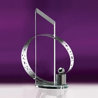 Celestial award made of crystal with sparkle and a sweeping motion... from...