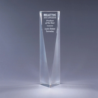 Excelsior Optic Crystal Award - Clear Base