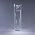 Excelsior Optic Crystal Award - Clear Base