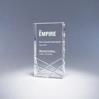 9" x 5" x 1.5" tablet-shaped optic Kinetic optical crystal award... from ASI...