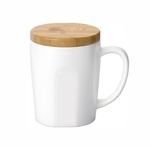 Ceramic Mug 12oz with Bamboo Lid