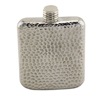 Hammered Stainless Steel Flask, 6 oz