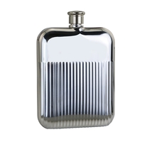 6 oz. stainless steel flask with vertical speed lines.... from ASI 55450...