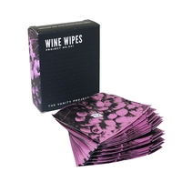 Wine Wipes, Set of 12 Disposable Wipes