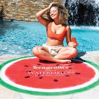 Round Subli-Plush Beach Towel