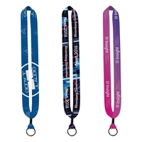 1" Dye-Sublimated Lanyard w/ Metal Crimp & Split-Ring