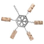 Snowflake Cork Trivet, Stainless Steel