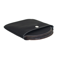 Four Suave™ Round Coasters with Snap Pouch