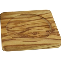 100% all natural light weight Olivewood coaster, 3 3/4" square.... from ASI...