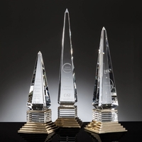 An obelisk shape is given dramatic transformation for the Tribune award......