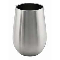 12 oz. triple wall stainless steel stemless wine glass with or... from ASI...