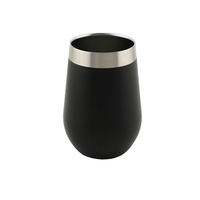 12 oz. triple wall black textured stainless steel stemless wine glass... from...