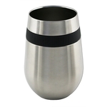 Apollo™ 12 oz. Stemless Glass Tri-Wall w/ Black Band