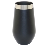 16 oz. triple wall black textured stainless steel stemless wine glass... from...