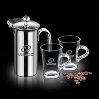French Coffee Press & 2 Selkirk Mugs... from ASI 84592 St Regis Group