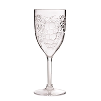 10 oz. all-purpose acrylic wine glass with grape cluster embossed design.......