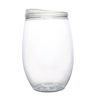 16 oz. stemless lidded clear PET plastic wine tumbler.... from ASI 55450...