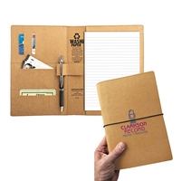 6" x 9" washable Kraft paper padfolio with assorted slots and... from ASI...
