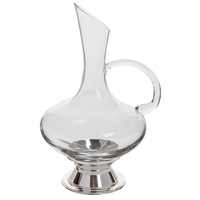 Virtual Orbital Decanter w/ Handle and Silver Plated Base