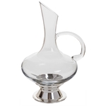 Virtual Orbital Decanter w/ Handle and Silver Plated Base