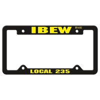 Automotive license plate frame with 4 holes, large top panel and... from ASI...