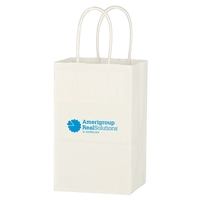 5 1/4" x 8 1/4" shopping bag made from white Kraft... from ASI 61125 Hit...