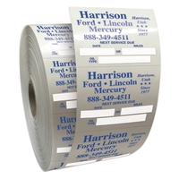 2" x 2 1/2" clear static cling decals made of vinyl... from ASI 56950 Gill...