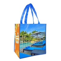 12" x 13" x 8" laminated non-woven polypropylene handled tote with... from...