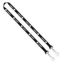 5/8" x 16" polyester lanyard with 2-ended design and sewn metal... from ASI...