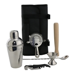 Cocktail Tool Roll-Up Travel Pack (7 pc. Merit Kit)