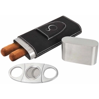 Leatherette Cigar Case with Cutter