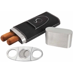 Leatherette Cigar Case with Cutter