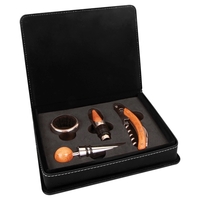 4 Piece Wine Tool Set Black