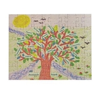 8" x 10" 50-piece jigsaw puzzle with cutom 4CP imprint, assembled... from ASI...