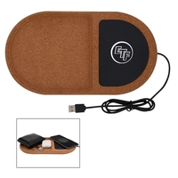 Cork desktop organizer with a wireless Qi charger for your phone.... from ASI...